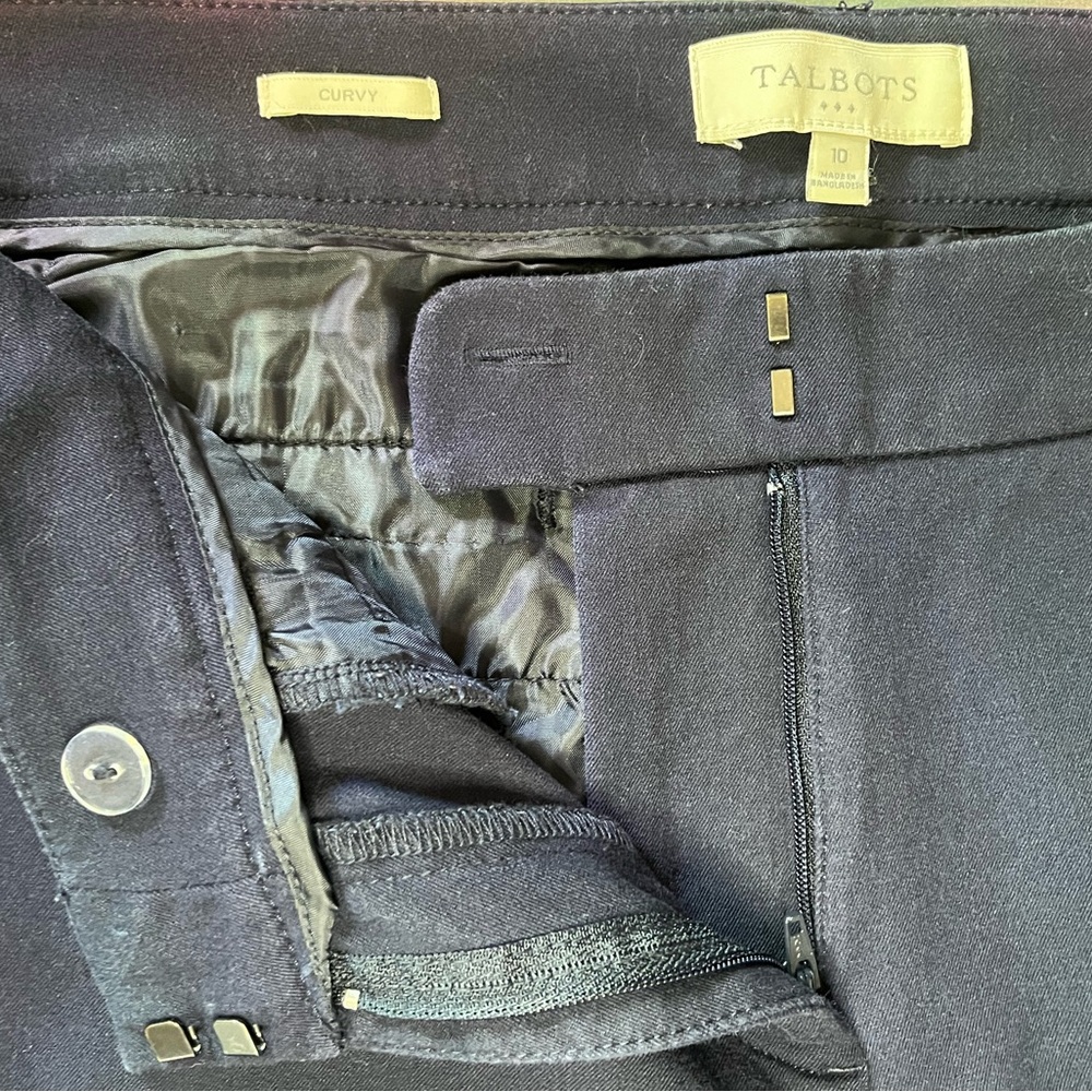 Talbots curvy navy blue pants, Size 10 - Picture 3 of 5
